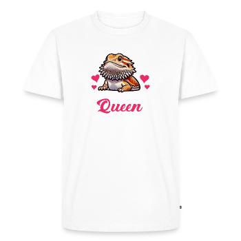 Dragon Barbu Hommes Femmes Filles Enfants Pogona Lézard - T-shirt Premium bio Homme - blanc - Devant - Nico (187cm)