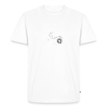 Tire Guy Mechanic Flat Tire Changer Repair Car - Men's Premium Organic T-Shirt - white - Front - Nico (187cm)