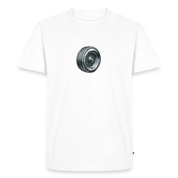 Tire Guy Mechanic Flat Tire Changer Repair Car - Men's Premium Organic T-Shirt - white - Front - Nico (187cm)