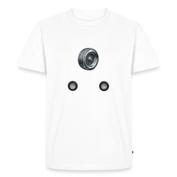 Tire Guy Mechanic Flat Tire Changer Repair Car - Men's Premium Organic T-Shirt - white - Front - Nico (187cm)
