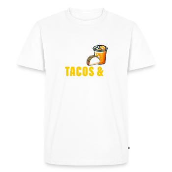 Tacos & Agua Fresca Fun Amateur de cuisine mexicaine Comida - T-shirt Premium bio Homme - blanc - Devant - Nico (187cm)