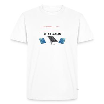 Technicien Installateur de Panneaux Solaires Hommes Renouvelable - T-shirt Premium bio Homme - blanc - Devant - Nico (187cm)