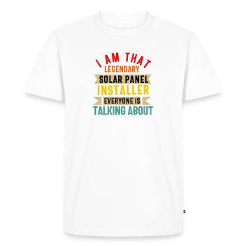 Solar Panel Installer Technician Men Renewable - Men's Premium Organic T-Shirt - white - Front - Nico (187cm)
