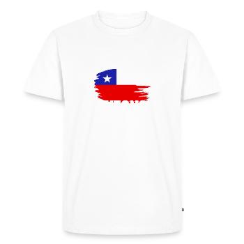 Chili Drapeau Pride Chilien Drôle Camiseta Chilena - T-shirt Premium bio Homme - blanc - Devant - Nico (187cm)