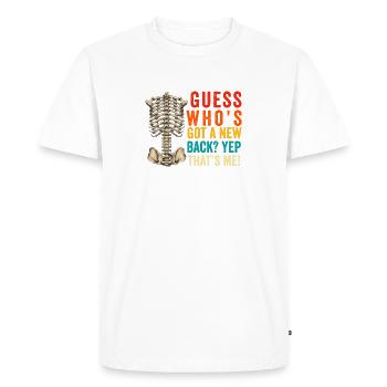 Back Post Surgery Recovery Men Women Discectomy - Men's Premium Organic T-Shirt - white - Front - Nico (187cm)