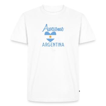 drôle d’argentine dictant impression - T-shirt Premium bio Homme - blanc - Devant - Nico (187cm)