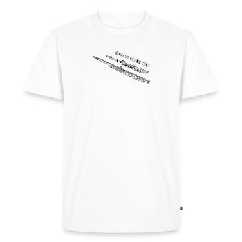 Flûtiste Chrétien Femmes Filles Hommes Flûtiste - T-shirt Premium bio Homme - blanc - Devant - Nico (187cm)