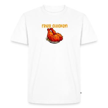 Amateur d’ailes de poulet frites au poulet et aux gaufres - T-shirt Premium bio Homme - blanc - Devant - Nico (187cm)
