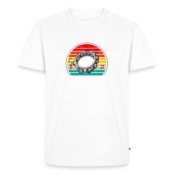 Tambourin Pour Hommes Femmes Drôle Joueur De Tambourin - T-shirt Premium bio Homme - blanc - Devant - Nico (187cm)