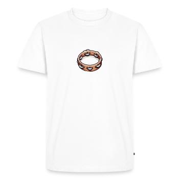 Tambourin Pour Hommes Femmes Drôle Joueur De Tambourin - T-shirt Premium bio Homme - blanc - Devant - Nico (187cm)