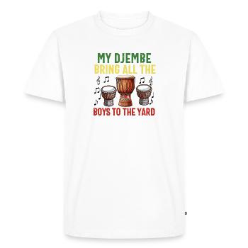 Djembe für Afrika Schlagzeuger Jembe Musik Männer Papa - Männer Premium Bio T-Shirt - Weiß - Vorne - Nico (187cm)