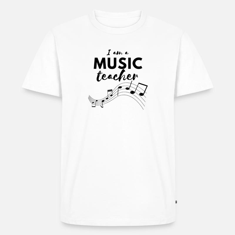 Ich bin eine MUSIKLEHRER-Sammlung - Männer Premium Bio T-Shirt - Weiß