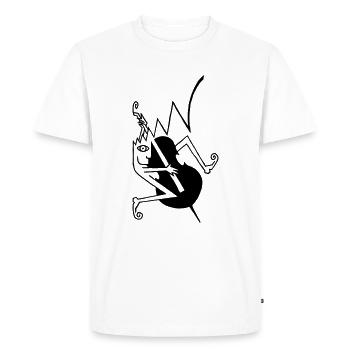 Rockabilly double bass / double bass - Men's Premium Organic T-Shirt - white - Front - Nico (187cm)