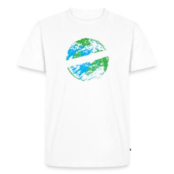 Save the planet Changement climatique Terre terre vert éco - T-shirt Premium bio Homme - blanc - Devant - Nico (187cm)