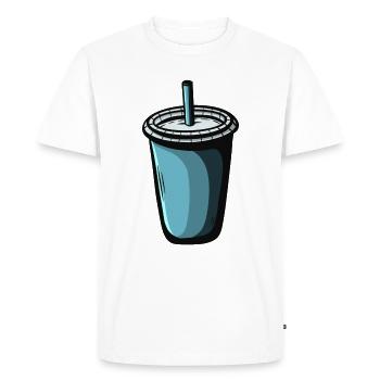 To Go Shake coffee drink - Men's Premium Organic T-Shirt - white - Front - Nico (187cm)