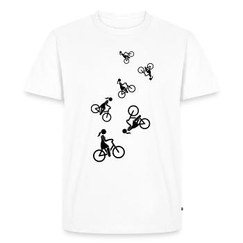 Cycling Bike Icon - Men's Premium Organic T-Shirt - white - Front - Nico (187cm)