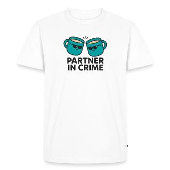 Partenaires dans le crime - Funny Mugs Friends - T-shirt Premium bio Homme - blanc - Devant - Nico (187cm)