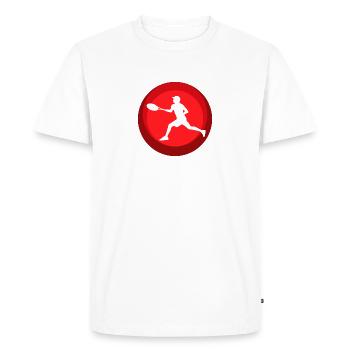 Tennis Forehand Backhand Tennis Player - Men's Premium Organic T-Shirt - white - Front - Nico (187cm)