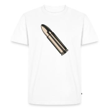 Pistol Cartridge - Men's Premium Organic T-Shirt - white - Front - Nico (187cm)