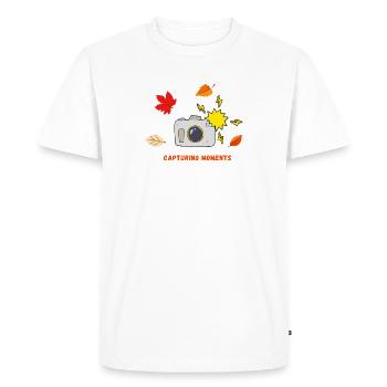 L’automne est là - T-shirt Premium bio Homme - blanc - Devant - Nico (187cm)