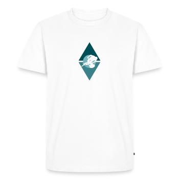 Freeride Mountain Bike - Men's Premium Organic T-Shirt - white - Front - Nico (187cm)