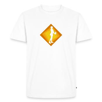 Coup droit Revers Joueur de tennis Coup droit Revers - T-shirt Premium bio Homme - blanc - Devant - Nico (187cm)