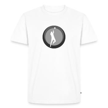 Plateaux de volley-ball - T-shirt Premium bio Homme - blanc - Devant - Nico (187cm)