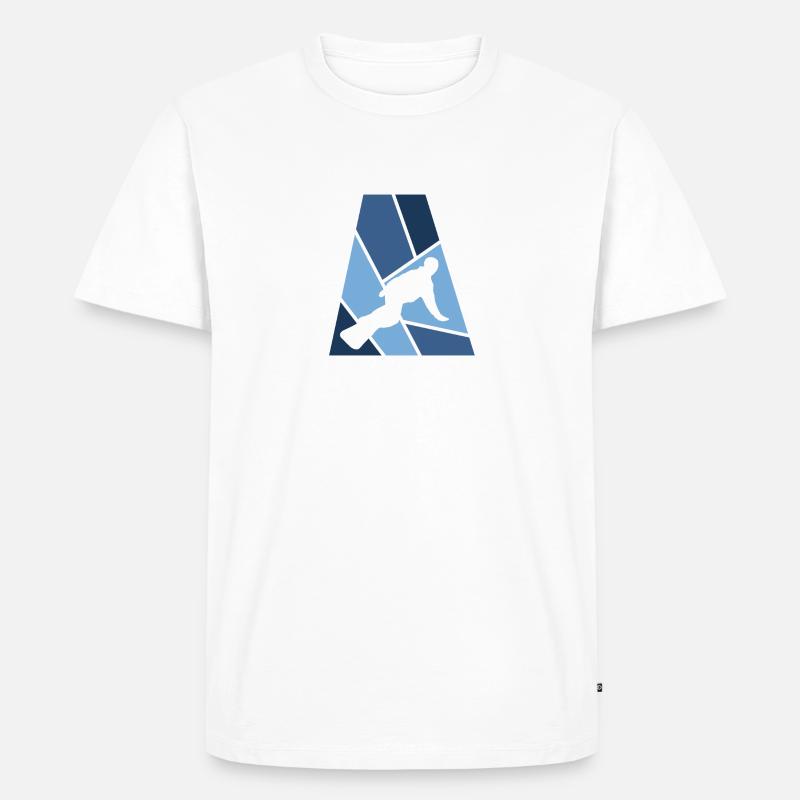 Snowboardfahren Snowboard - Männer Premium Bio T-Shirt - Weiß