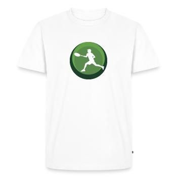 Tennis Joueur de tennis Tennis - T-shirt Premium bio Homme - blanc - Devant - Nico (187cm)