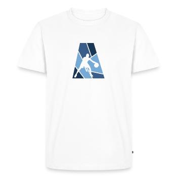 BBall Rebond - T-shirt Premium bio Homme - blanc - Devant - Nico (187cm)