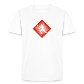 Joueur de volleyball de plage Volleyball - T-shirt Premium bio Homme - blanc - Devant - Nico (187cm)