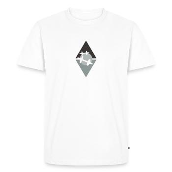 Deadlift Haltérophilie Musculation - T-shirt Premium bio Homme - blanc - Devant - Nico (187cm)