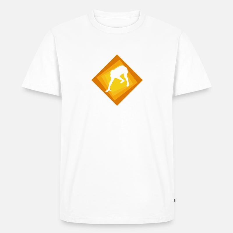 Gridiron Fullback - Männer Premium Bio T-Shirt - Weiß