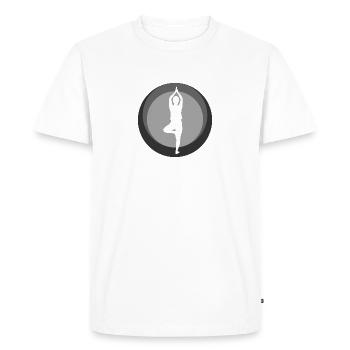 Méditation du pouvoir du mantra - T-shirt Premium bio Homme - blanc - Devant - Nico (187cm)