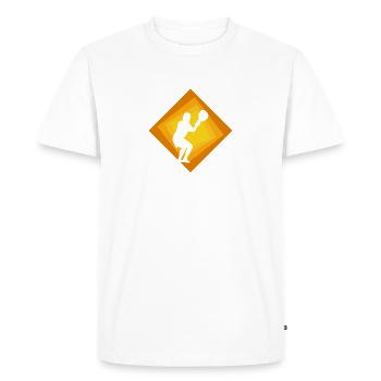 Intercrosse Lacrosse Raquette Lacrosse - T-shirt Premium bio Homme - blanc - Devant - Nico (187cm)