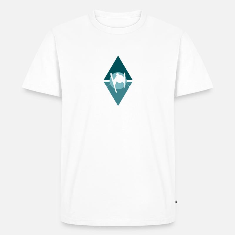 Freeride Ski - Männer Premium Bio T-Shirt - Weiß
