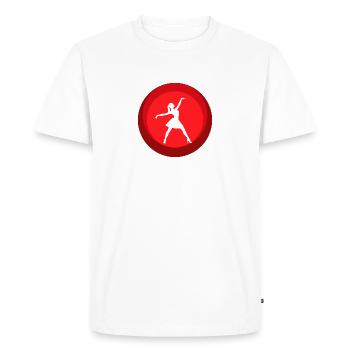 Danseuse de ballet Ballerine Danseuse de ballet - T-shirt Premium bio Homme - blanc - Devant - Nico (187cm)