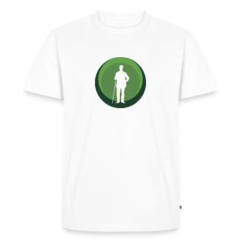 Boule de billard Joueur de billard Joueur de billard - T-shirt Premium bio Homme - blanc - Devant - Nico (187cm)