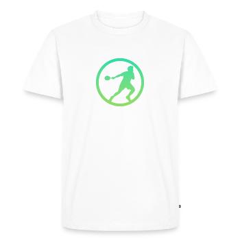 Joueur de squash Raquette Squash - T-shirt Premium bio Homme - blanc - Devant - Nico (187cm)