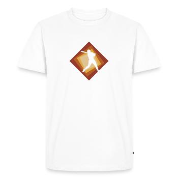 Lanceur de balle molle Joueur de balle molle - T-shirt Premium bio Homme - blanc - Devant - Nico (187cm)