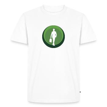 Banquier, Homme d’affaires, Wall Street - T-shirt Premium bio Homme - blanc - Devant - Nico (187cm)