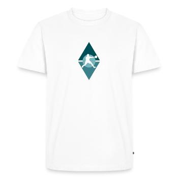 Raquettes Joueurs de squash Raquettes - T-shirt Premium bio Homme - blanc - Devant - Nico (187cm)