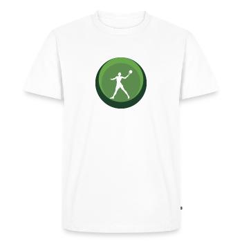 Tennis de plage Tennis de plage Tennis de plage - T-shirt Premium bio Homme - blanc - Devant - Nico (187cm)