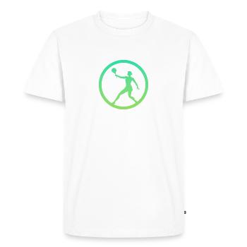 Tennis de plage Ballon de plage Tennis de plage - T-shirt Premium bio Homme - blanc - Devant - Nico (187cm)