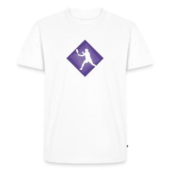 Squash Squash Player Raquette de squash - T-shirt Premium bio Homme - blanc - Devant - Nico (187cm)