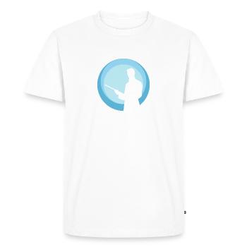 Joueur de billard Joueur de billard Joueur de billard - T-shirt Premium bio Homme - blanc - Devant - Nico (187cm)