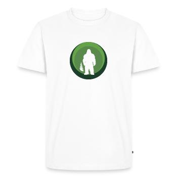 Lochness Yeti Bigfoot - Men's Premium Organic T-Shirt - white - Front - Nico (187cm)