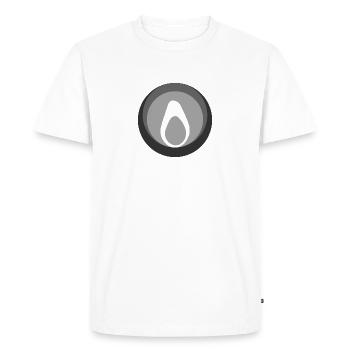 Végétalien Végétalien Gourmand végétalien - T-shirt Premium bio Homme - blanc - Devant - Nico (187cm)