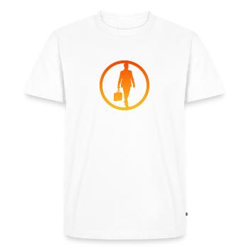 Banque Entreprise Wallstreet - T-shirt Premium bio Homme - blanc - Devant - Nico (187cm)
