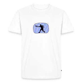 Joueur de pickleball Tennis Pickleball - T-shirt Premium bio Homme - blanc - Devant - Nico (187cm)